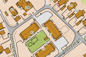 Kartbilde fra WMS-tjeneste av avviket