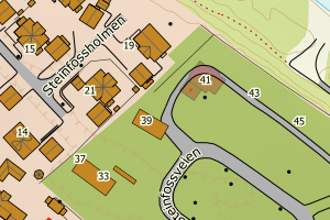 Kartbilde fra WMS-tjeneste av avviket