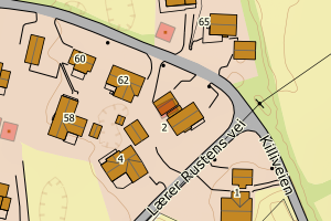 Kartbilde fra WMS-tjeneste av avviket