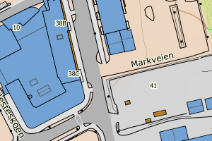 Kartbilde fra WMS-tjeneste av avviket