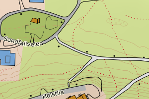 Kartbilde fra WMS-tjeneste av avviket