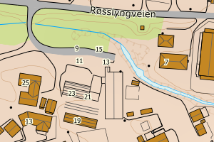 Kartbilde fra WMS-tjeneste av avviket