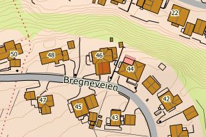 Kartbilde fra WMS-tjeneste av avviket