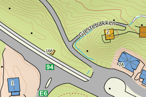 Kartbilde fra WMS-tjeneste av avviket