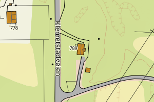 Kartbilde fra WMS-tjeneste av avviket