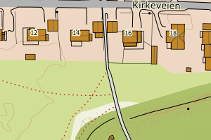 Kartbilde fra WMS-tjeneste av avviket