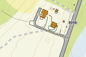 Kartbilde fra WMS-tjeneste av avviket