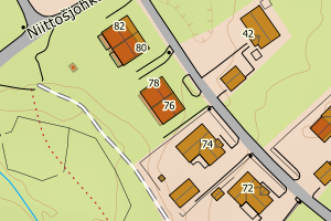 Kartbilde fra WMS-tjeneste av avviket