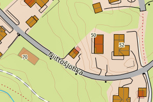 Kartbilde fra WMS-tjeneste av avviket