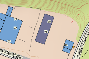 Kartbilde fra WMS-tjeneste av avviket