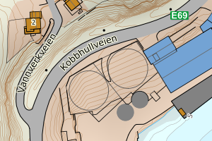 Kartbilde fra WMS-tjeneste av avviket