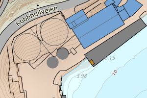 Kartbilde fra WMS-tjeneste av avviket