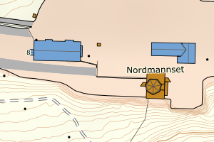 Kartbilde fra WMS-tjeneste av avviket