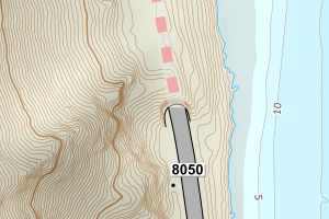 Kartbilde fra WMS-tjeneste av avviket