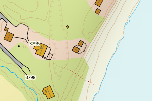 Kartbilde fra WMS-tjeneste av avviket