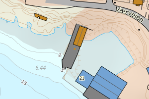 Kartbilde fra WMS-tjeneste av avviket