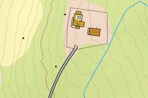 Kartbilde fra WMS-tjeneste av avviket