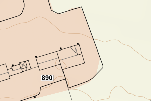 Kartbilde fra WMS-tjeneste av avviket