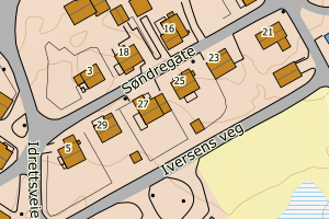 Kartbilde fra WMS-tjeneste av avviket