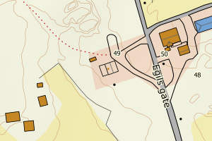 Kartbilde fra WMS-tjeneste av avviket