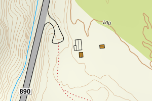 Kartbilde fra WMS-tjeneste av avviket
