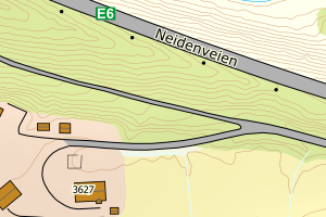 Kartbilde fra WMS-tjeneste av avviket
