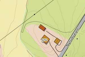 Kartbilde fra WMS-tjeneste av avviket