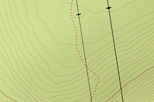 Kartbilde fra WMS-tjeneste av avviket