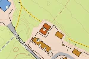 Kartbilde fra WMS-tjeneste av avviket