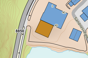Kartbilde fra WMS-tjeneste av avviket