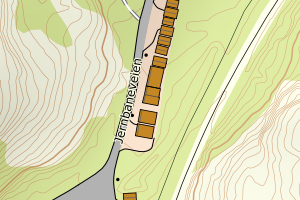 Kartbilde fra WMS-tjeneste av avviket
