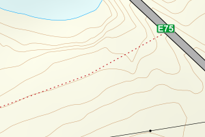 Kartbilde fra WMS-tjeneste av avviket