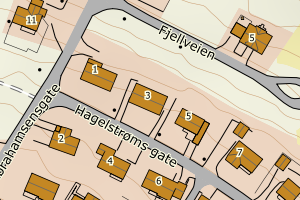 Kartbilde fra WMS-tjeneste av avviket