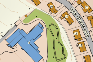Kartbilde fra WMS-tjeneste av avviket