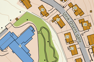 Kartbilde fra WMS-tjeneste av avviket