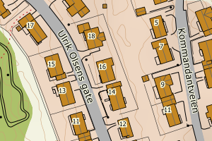 Kartbilde fra WMS-tjeneste av avviket