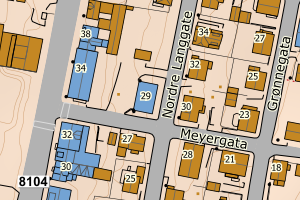 Kartbilde fra WMS-tjeneste av avviket