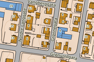 Kartbilde fra WMS-tjeneste av avviket