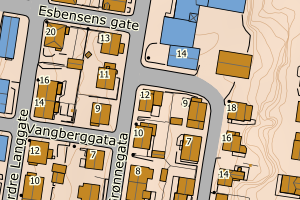 Kartbilde fra WMS-tjeneste av avviket